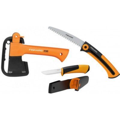 Fiskars XXS X5 1015617 1057912 Подарунковий набір (сокира + ніж + пила) 112753 фото