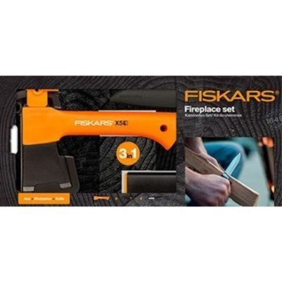 Fiskars XXS X5 1015617 1057913 Подарунковий набір (сокира + ніж + точилка) 112754 фото