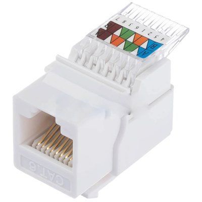 Hager Lumina WL9002 SLIM KeyStone RJ-45 UTP, кат.5е Модуль 99-00024666 фото