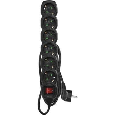 EMOS PC1621R 6 розетки 1.5 м Мережевий подовжувач 99-10024743 фото