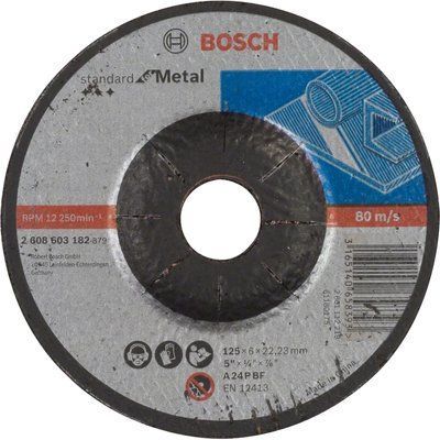 Bosch Standard for Metal 125x6x22.23 мм Обдирний круг для металу 99-00014637 фото