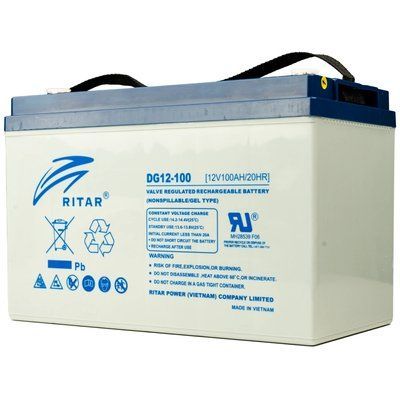 Ritar DG12-100 100А&bull;г 12В гелева Свинцево-кислотна акумуляторна батарея 99-00012178 фото