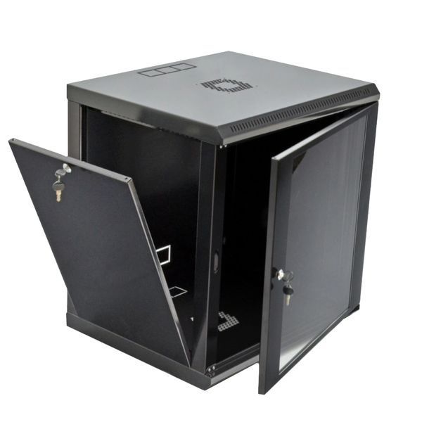 19"12U Шафа, 600x500x640мм (Ш*Г*В), економ,акрилове скло, чорна 107403 фото