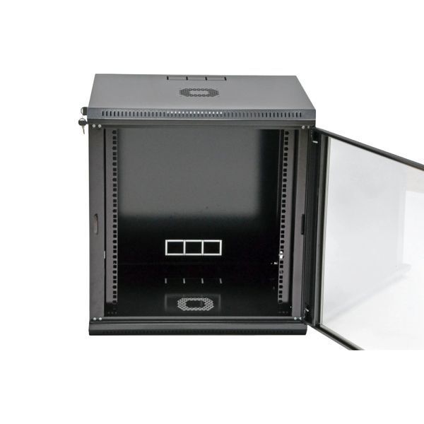 19"12U Шафа, 600x500x640мм (Ш*Г*В), економ,акрилове скло, чорна 107403 фото