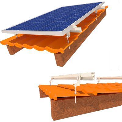 InstallKit IK-XL-M-5 кріплення Комплект кріплення 5 сонячних панелей до 1145мм металочерепиця профнастил шифер Комплект 99-00014119 фото