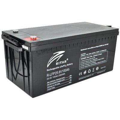 Ritar R-LFP25.6V100Ah 25.6В 2.56кВт&bull;год 100А Літієва акумуляторна батарея 115622 фото