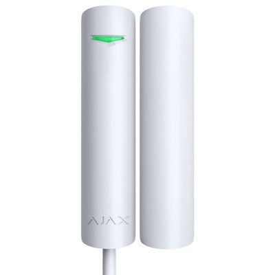 Дротовий магнітоконтактний сповіщувач Ajax Superior DoorProtect Plus white Fibra 99-00011031 фото