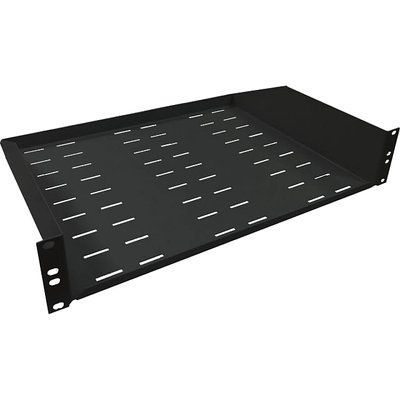 2U 19" 350 мм 9005 Полка консольная черная 99-10024491 фото
