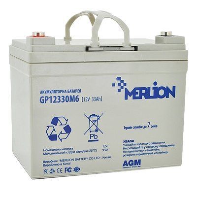 MERLION AGM GP12330M6 12 V 33 Ah Акумуляторна батарея 99-00011648 фото
