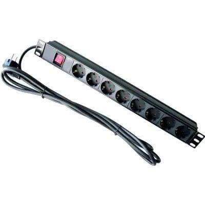 Hypernet SPP8 Фильтр 8 розеток + кабель 1,8м 19'' с выключателем 99-00007774 фото