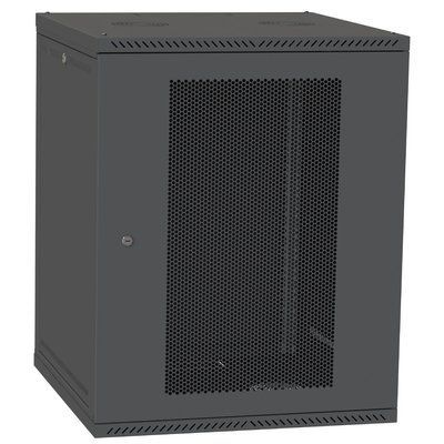 IPCOM 15U 600x600 Шафа телекомунікаційна двері перф(чорна) 99-00021781 фото