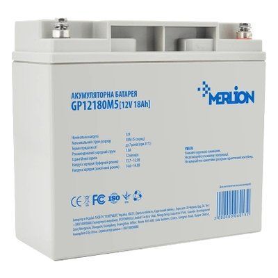 MERLION AGM GP12180M5 12В 18 А&bull;г Акумуляторна батарея 99-10028532 фото