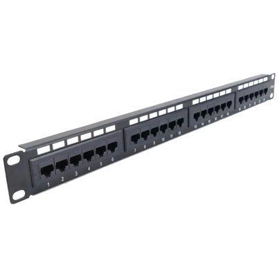 NVC-PN-12/24 CAT5/CAT6 19" 1U 24 порти екранована Патч-панель Hypernet 99-00024360 фото