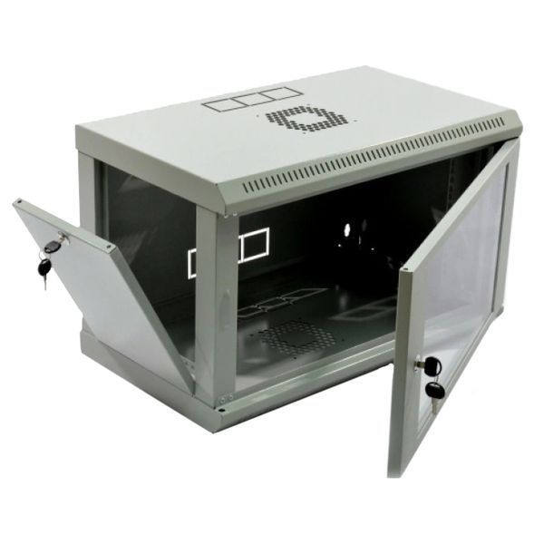 19" 6U Шкаф, 600x350x373мм (Ш*Г*В), эконом,акриловое стекло, серый 99-00009654 фото