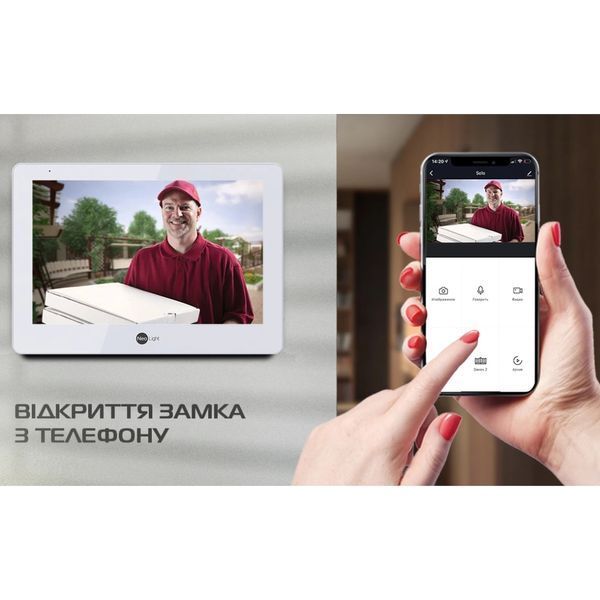 Neolight ALPHA Hybrid Black + SOLO FHD Graphite Комплект відеодомофону 99-00024850 фото