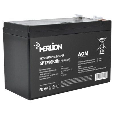 MERLION AGM GP1290F2B 12В 9А&bull;г Акумуляторна батарея 99-10029851 фото