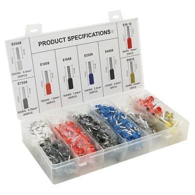 (E0508-200 E2508-250,E1008-300,E1508-250,E4009-50,E7508-200,E1012-25,E6012-25) Набір клем/наконечників 1300шт 99-10026178 фото