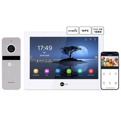 Neolight ALPHA Hybrid + SOLO FHD Silver Комплект видеодомофона 99-00024851 фото