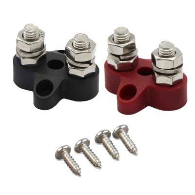 Victron Energy Dual Terminal Stud M8-linked set (1 red/1 black) Подвійний набір клем M8 99-00021076 фото