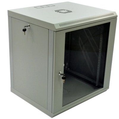 12U Шафа 19", 600x500x640мм (Ш*Г*В), економ, акрилове скло, сіра 99-00007977 фото