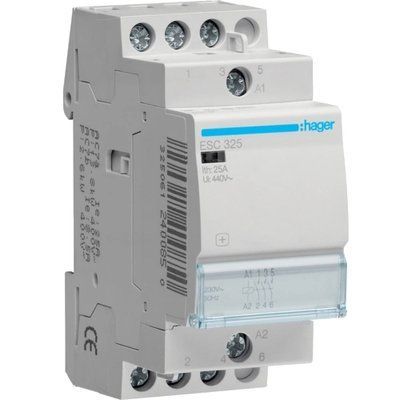 Hager ESC325 Контактор 25A 230В 3нв 2мод 99-00017448 фото