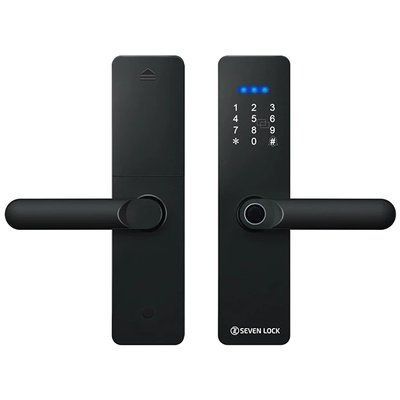 SEVEN LOCK SL-7740BF black (врізна частина 5050) Умный дверной биометрический замок 99-10030066 фото