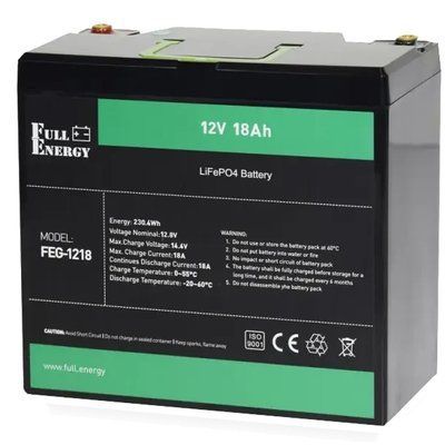 Full Energy FEG-1218 12В 18А&bull;г Літієва акумуляторна батарея 113543 фото