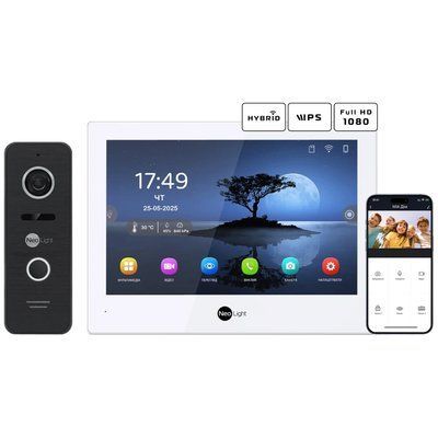 Neolight ALPHA Hybrid + PRIME FHD Black Комплект видеодомофона 99-00024853 фото