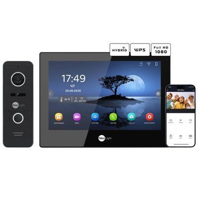 Neolight ALPHA Hybrid Black + PRIME FHD Black с уголком Комплект видеодомофона 99-00024854 фото