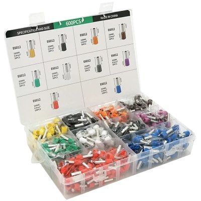 (E0508w-600 E2508b-250,E1008r-350,E1508bl-300,E4009gr-60,E7508gr-400,E6012y-40) Набір клем/наконечників 2000шт 99-10026181 фото