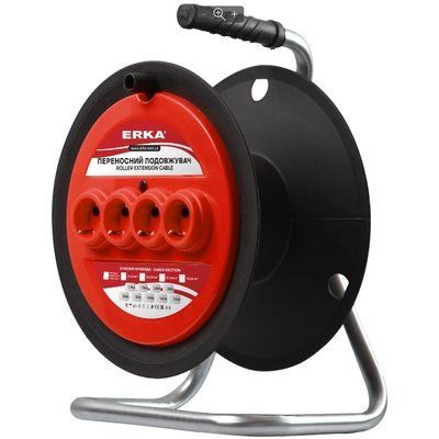 ERKA 500 Катушка для удлинителя, с ж/к 4 гнезда 99-00013258 фото