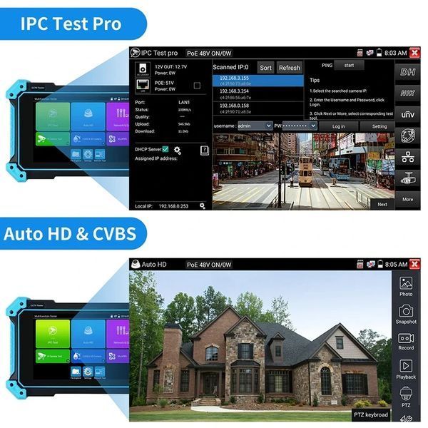 NOYAFA NF-IPC715 IP, аналог, HD-Coax, HDMI, VGA Тестер камер відеоспостереження 99-10035468 фото
