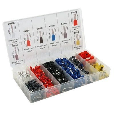 (E0508w-200, E7508g-200, E1008r-200, E1508bl-250, E2508b-250, E4009g-50, E6012y-25, E1012r-25) Набір клем/наконечників 1200шт 99-10026183 фото