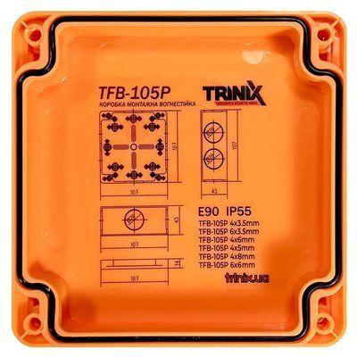 Trinix TFB-105P 4x3.5 Вогнестійка розподільна коробка 99-00016971 фото