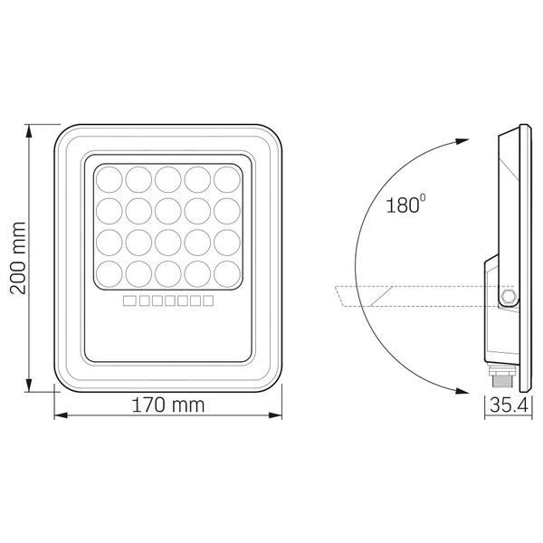 VIDEX 500Lm 5000K 3.2 V LED прожектор автономний 99-00017532 фото