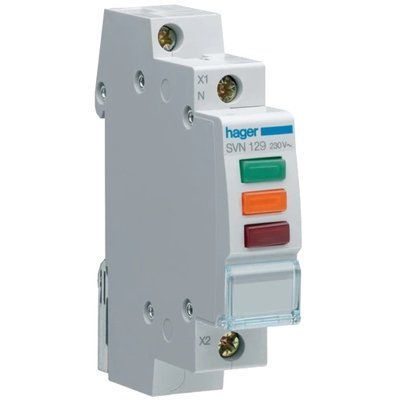 Hager SVN129 Индикатор тройной LED 230В 99-00020789 фото